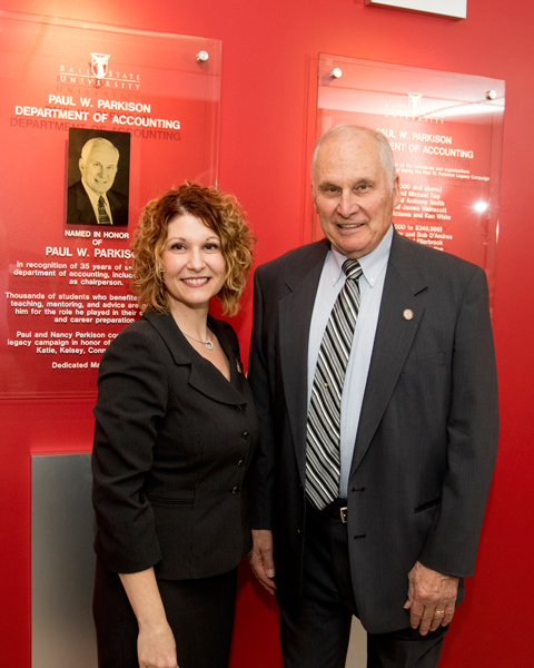 Paul W. Parkison with Dean Jennifer Bott