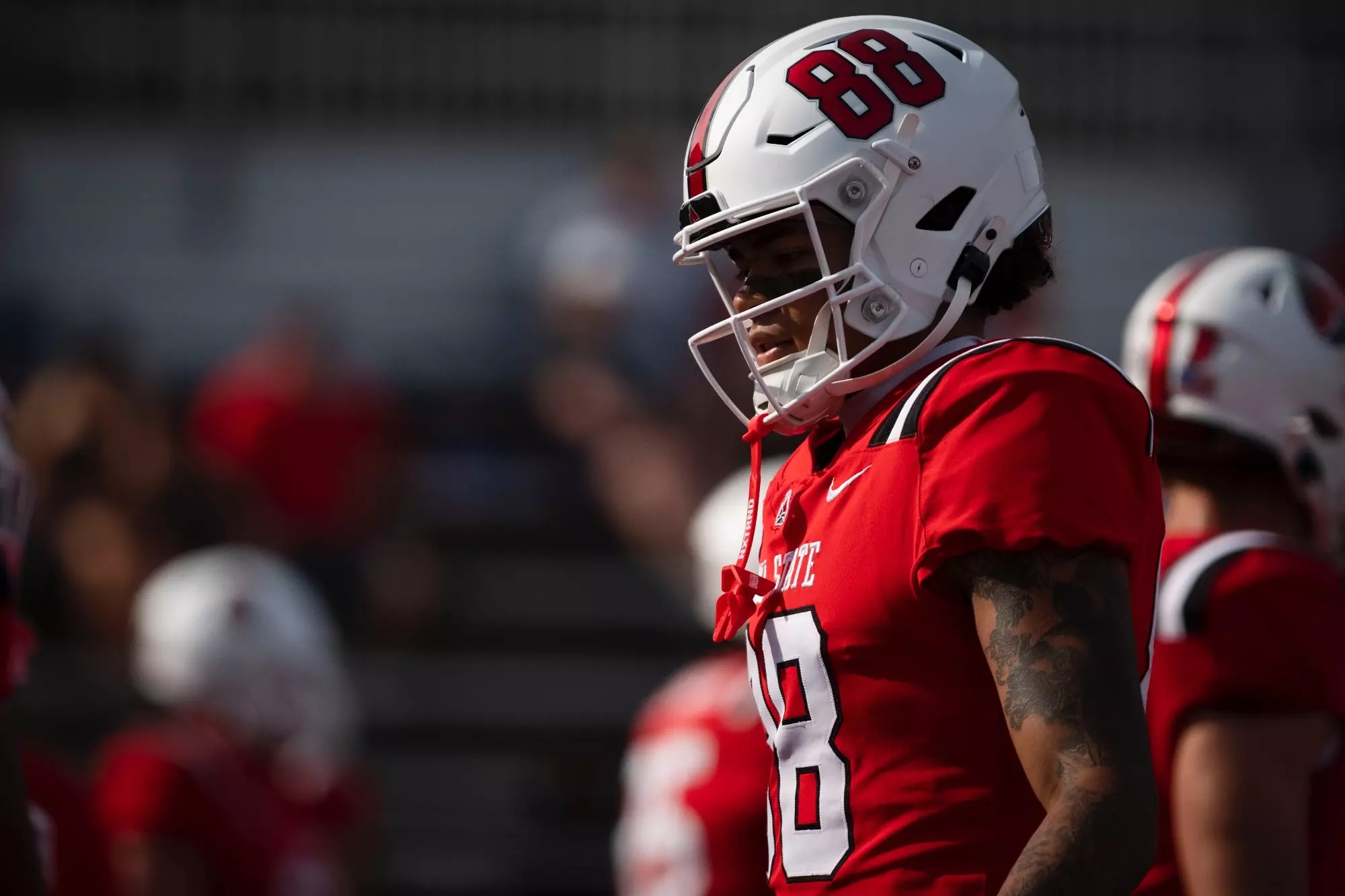 FOOTBALL PLAYER AT SCHEUMANN STADIUM