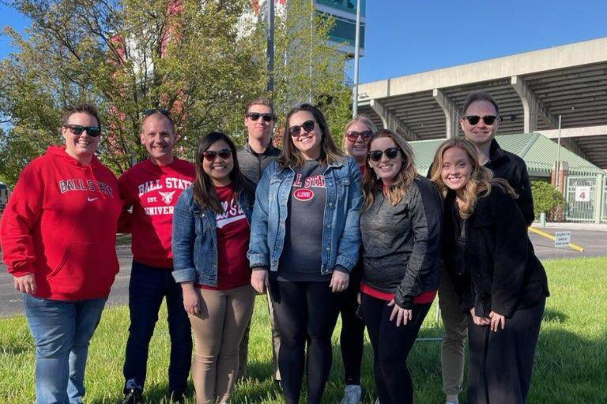 Group of Young Alumni Council members at event