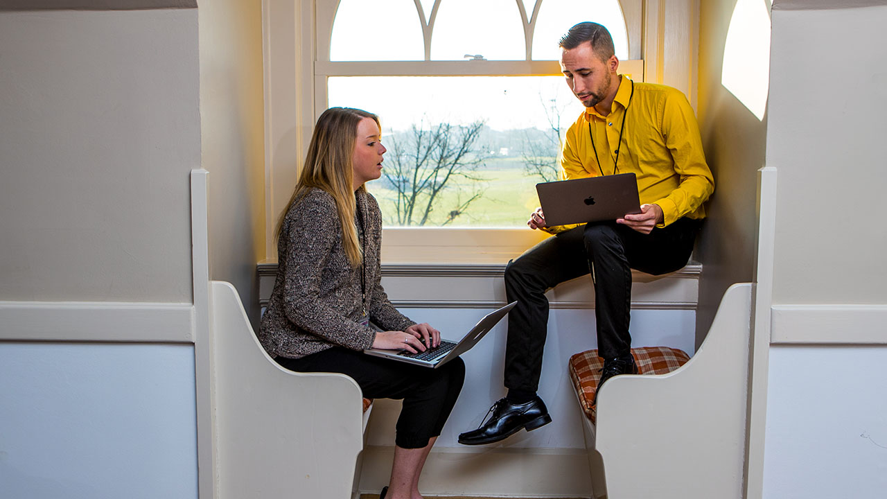 Students discussing ideas