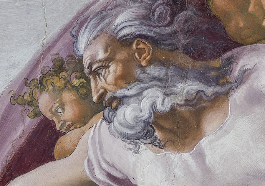 detailed image from The Sistine Chapel paintings