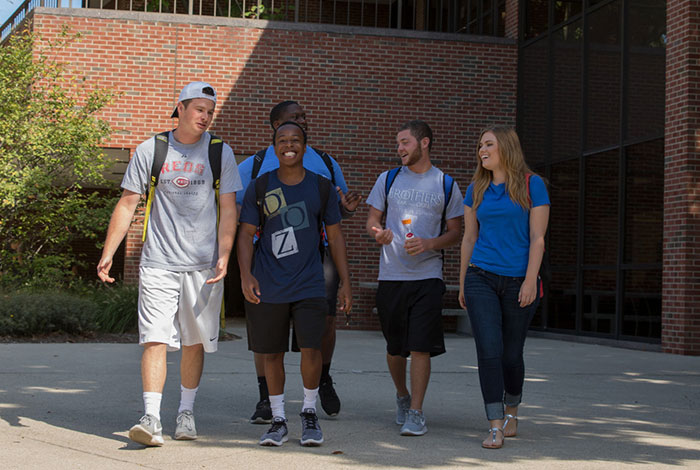 Students on campus