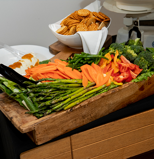 Tray of food from University Catering