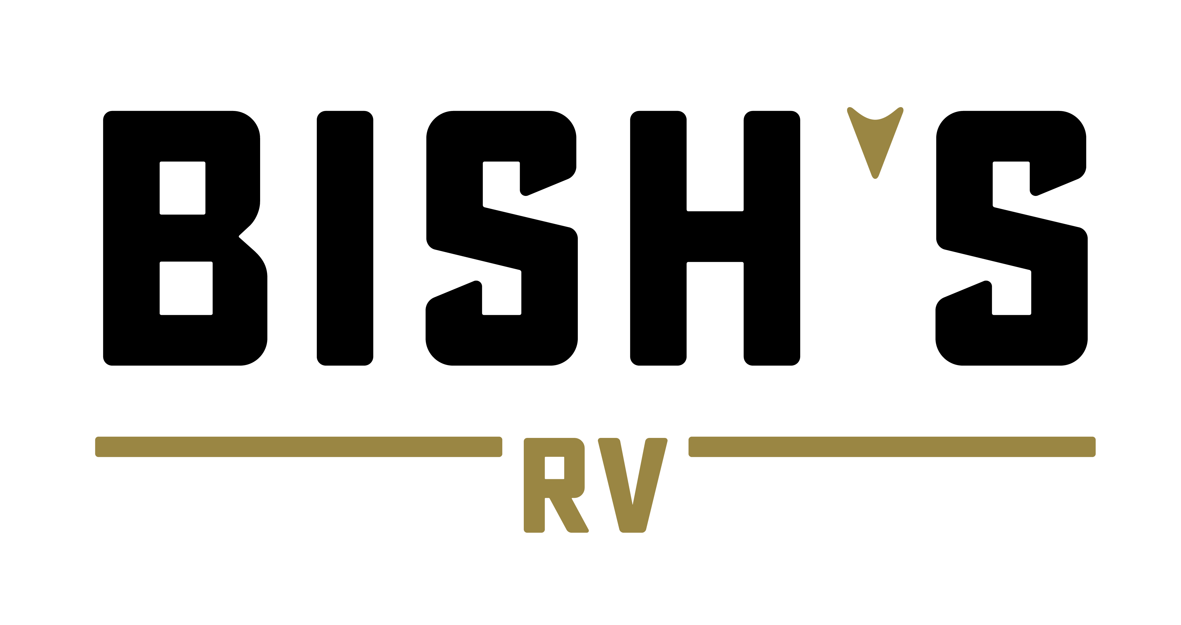 Bish's RV logo-Black letting with Gold