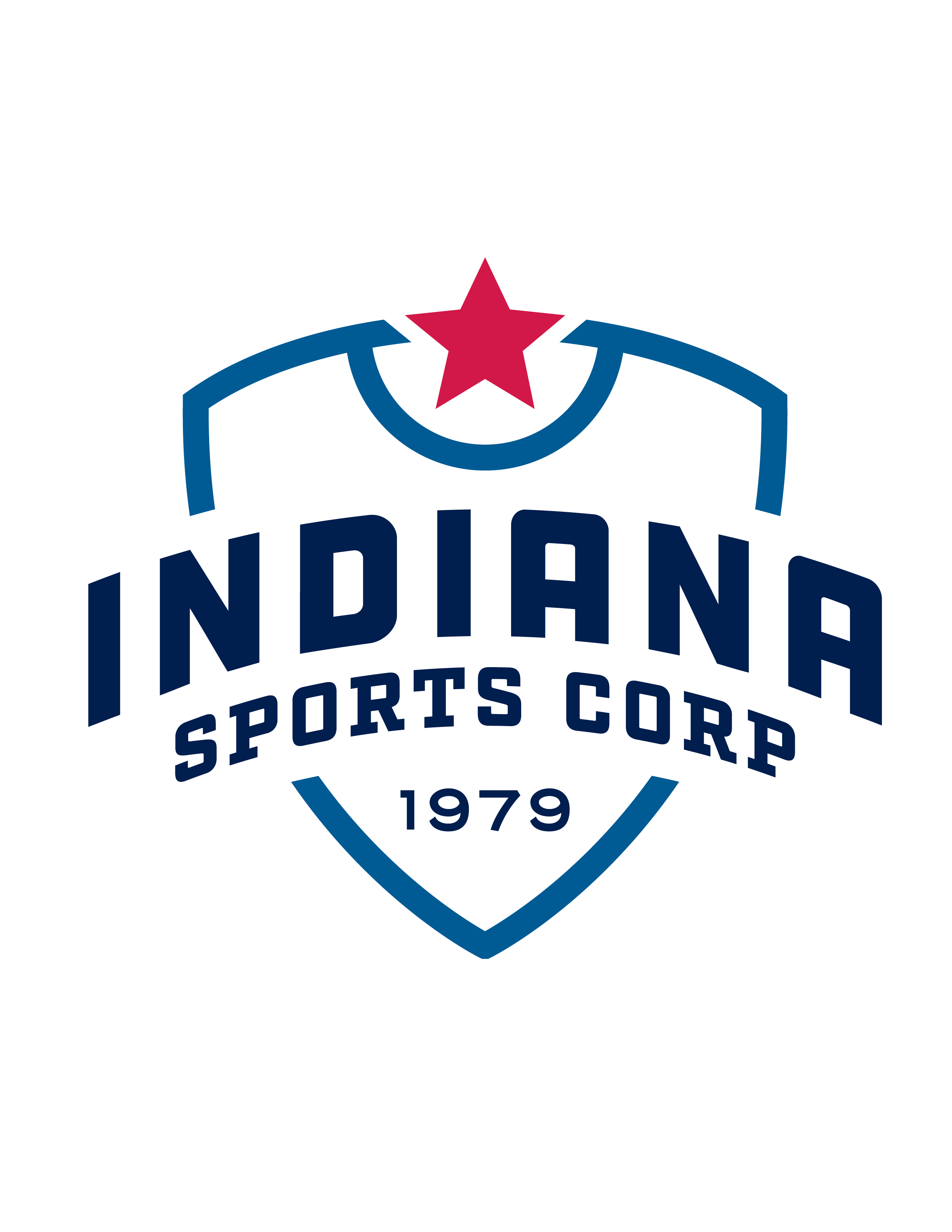 Indiana sports corp logo-shield that says 1979
