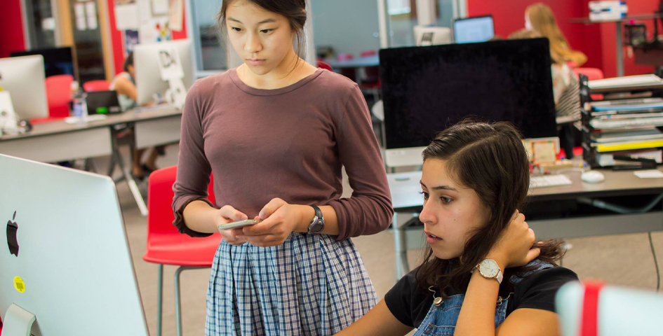 Students in Media lab