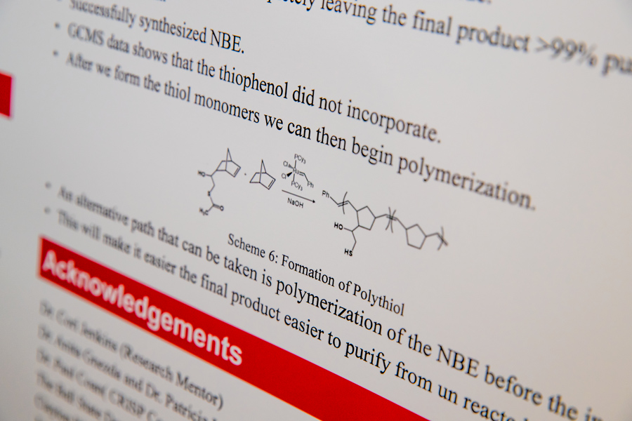 chemical equation on a poster