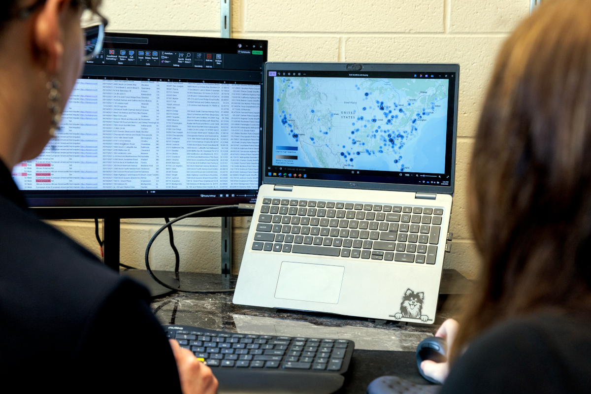 Dr. Koslicki and Peyton Gillespie conducting research