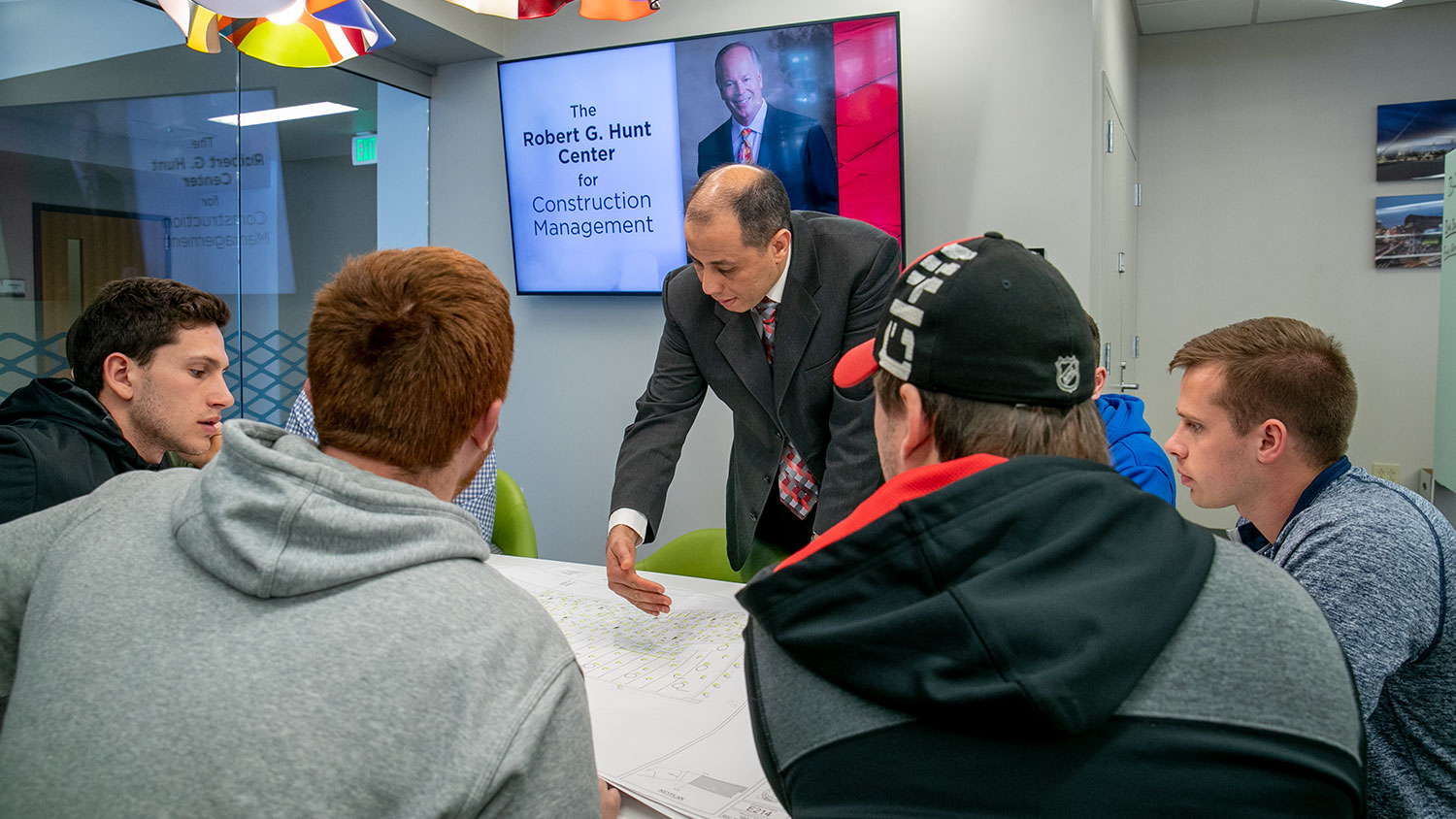 Students in Hunt Center | Construction Management Degree