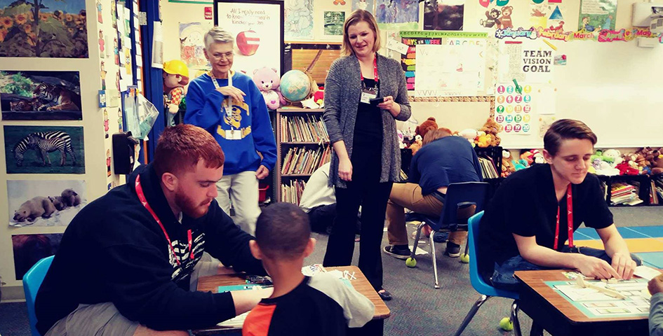 Jennifer Warrner in classroom
