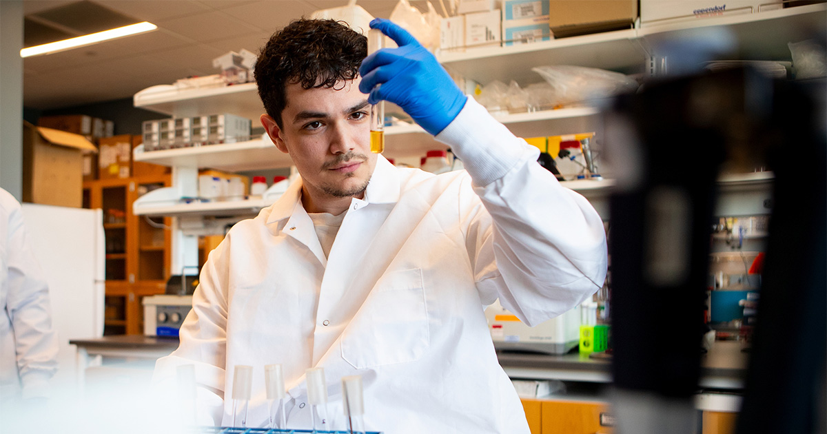 Forensic Biologist Examining Research
