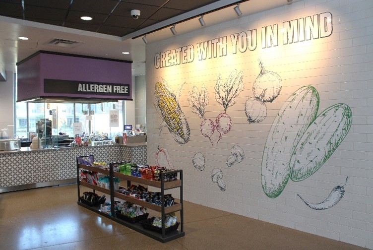 A photo of the top 9 allergen free eatery inside of North Dining