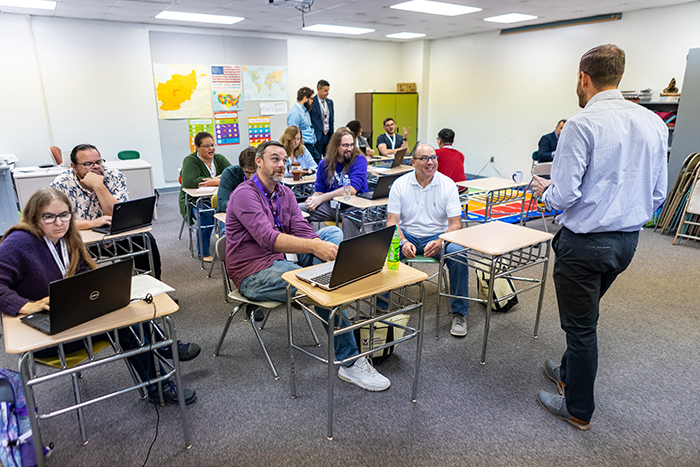 Educational Leadership students in a lecture