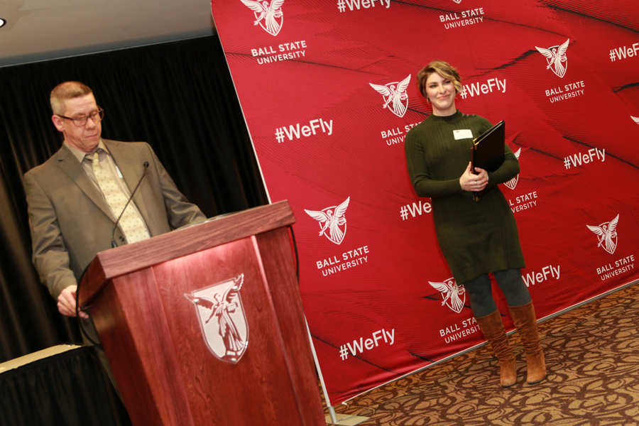 female student receives and award
