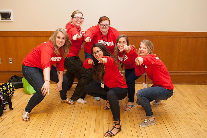 A group of students posing for a picture.