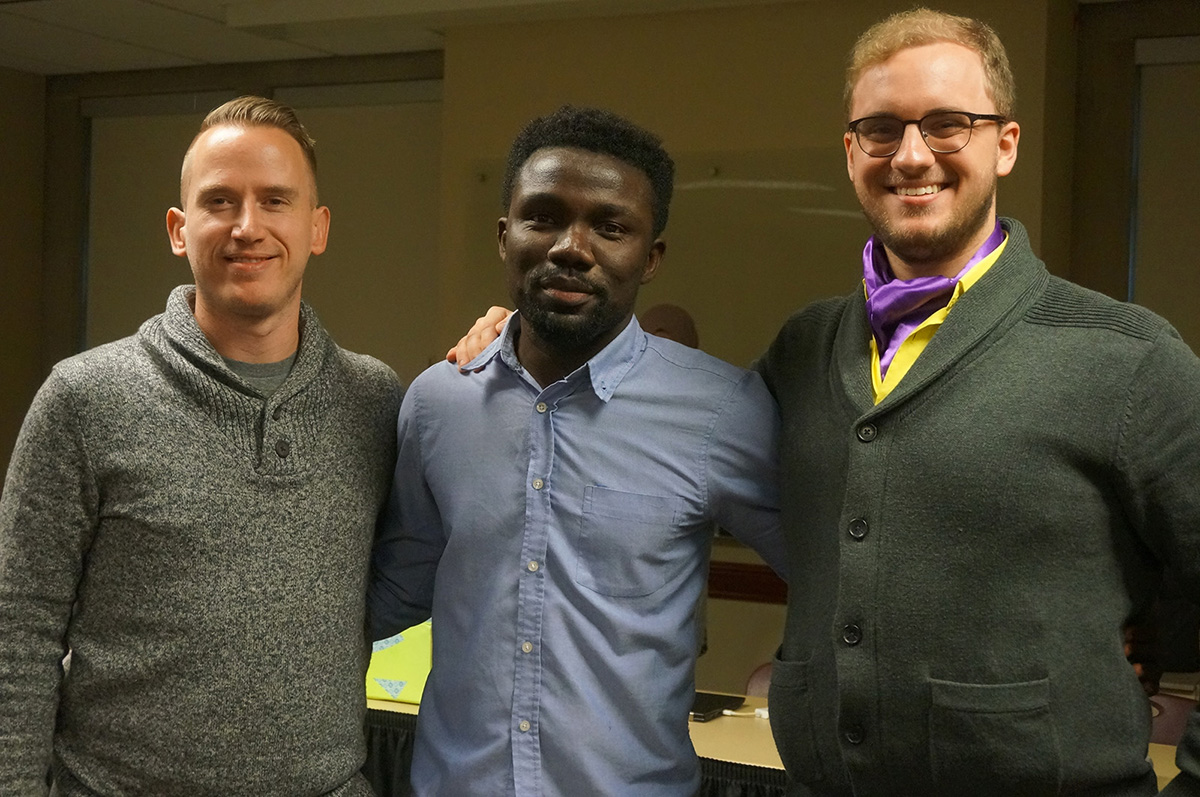 Ball State graduate students posing for a picture in Louisville.