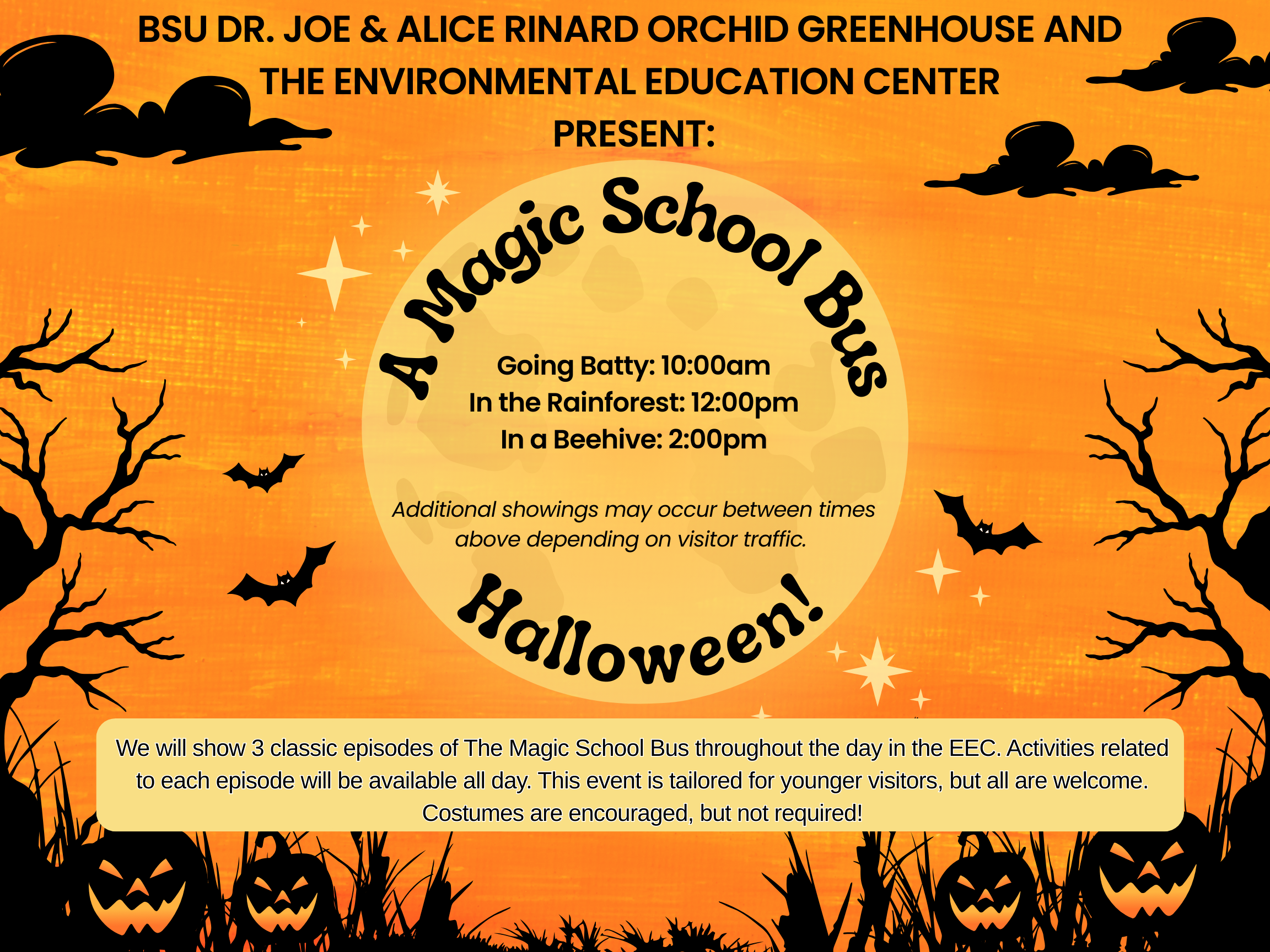 flyer advertising program about The Magic School Bus