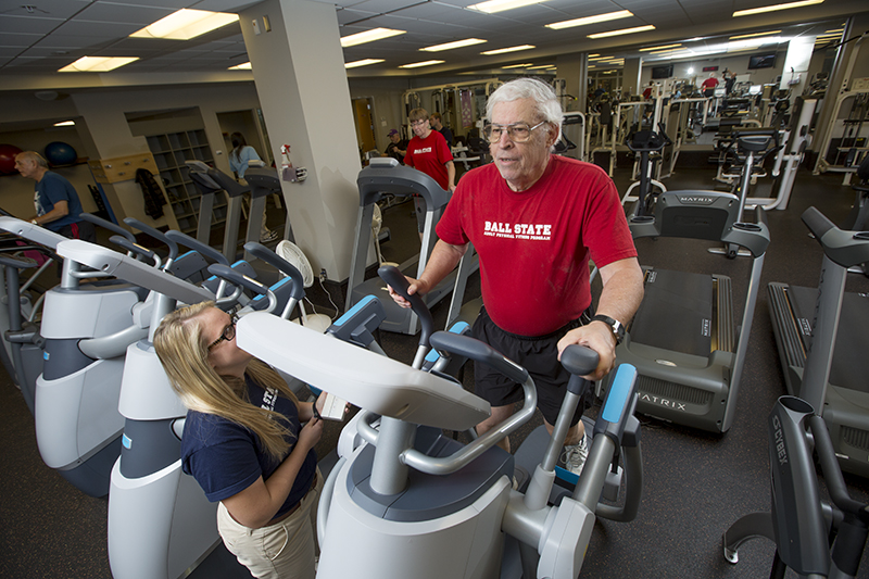 faculty member on an elliptical