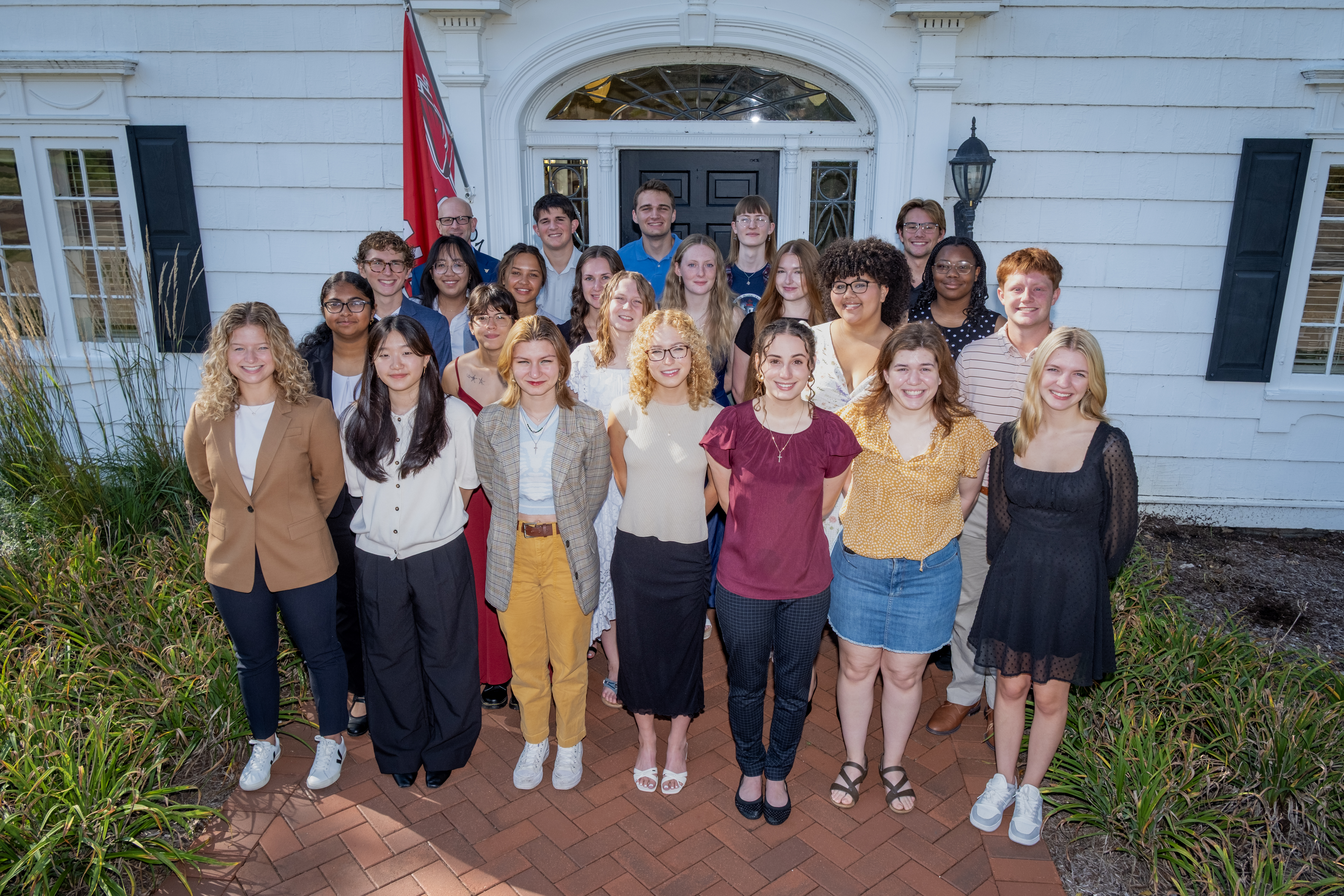 Group of students in front of Honors College House