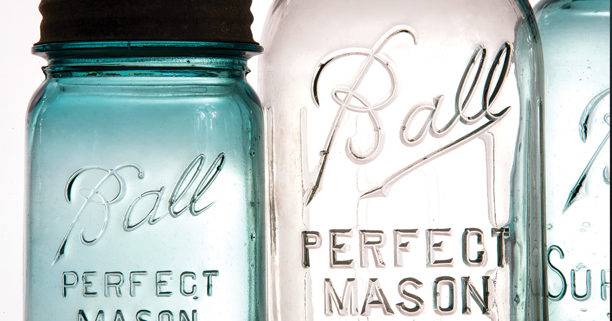 Set of three Ball jars