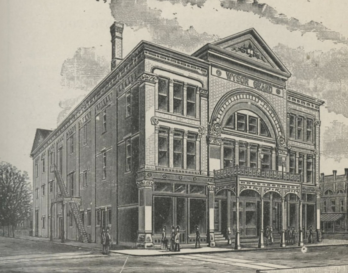 Black and White photo of the Wysor Grand Opera House