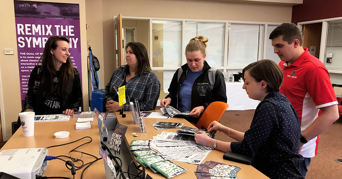 Students working together