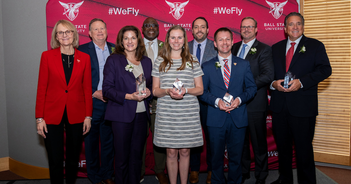Group photo of the 2025 Miller College Alumni Award recipients