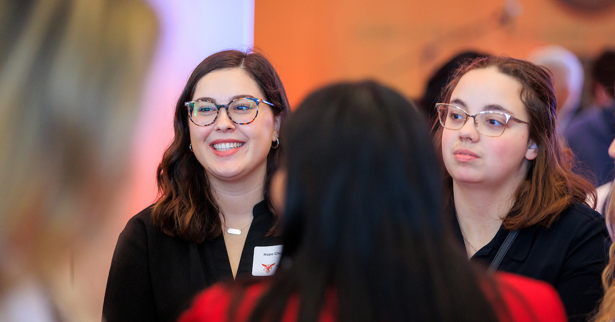 Miller College of Business students at an event