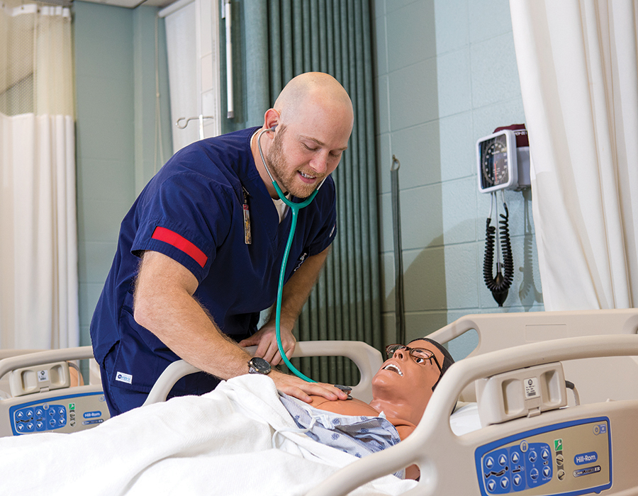 nursing student and U.S. veteran Greg Lane