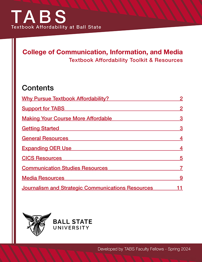 College of Communication, Information, and Media TABS Toolkit