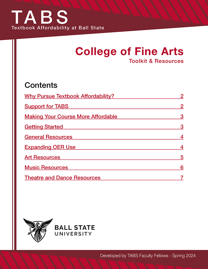 College of Fine Arts TABS Toolkit