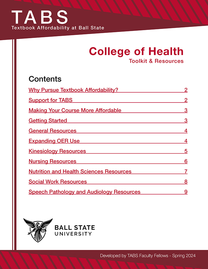 College of Health TABS Toolkit