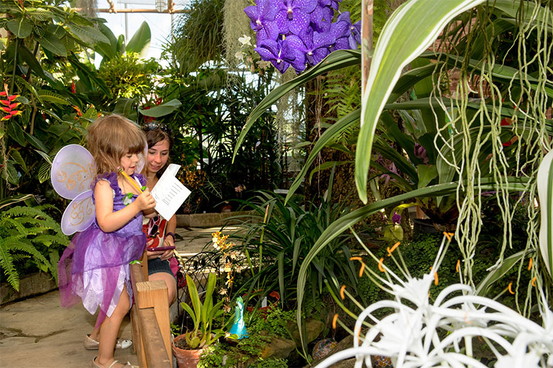Child in Rinard Greenhouse