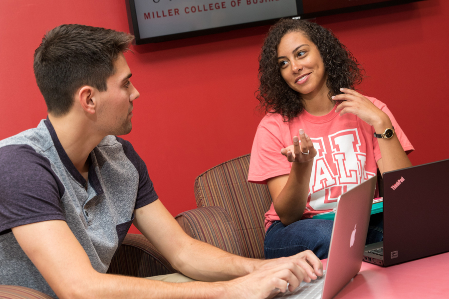 students seated, in discussion