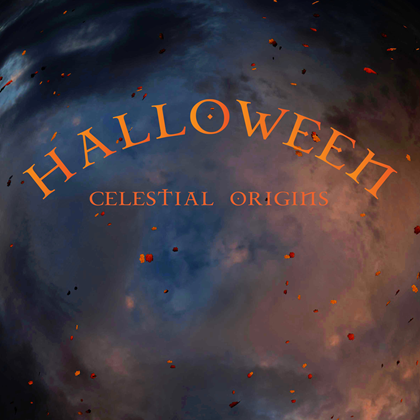 poster for Halloween planetarium show with fall sky and text of show title