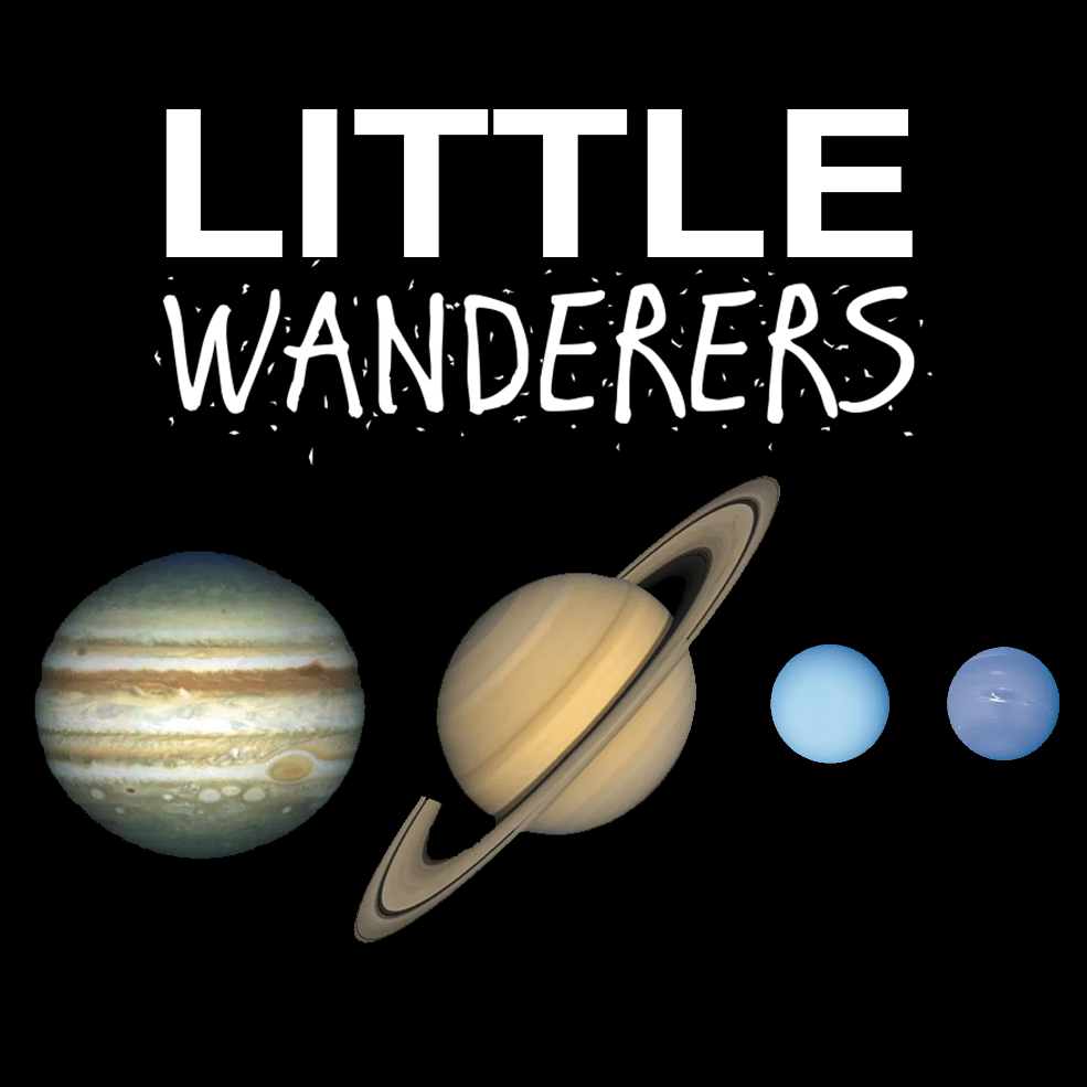 little wanderers poster with jupiter, saturn, uranus, and neptune