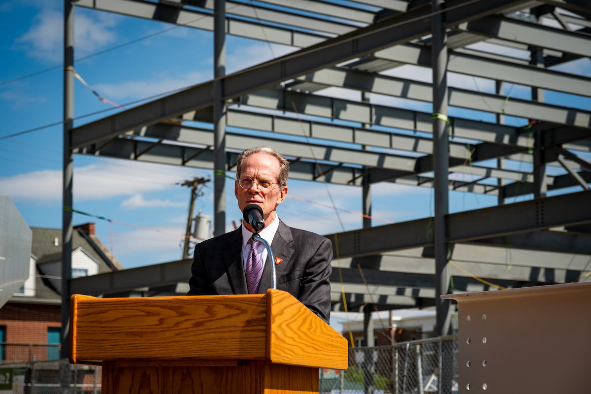 President Mearns at podium