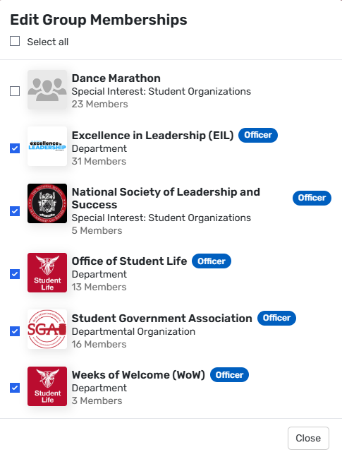 Ball State University My Experience Journal Edit Group Memberships