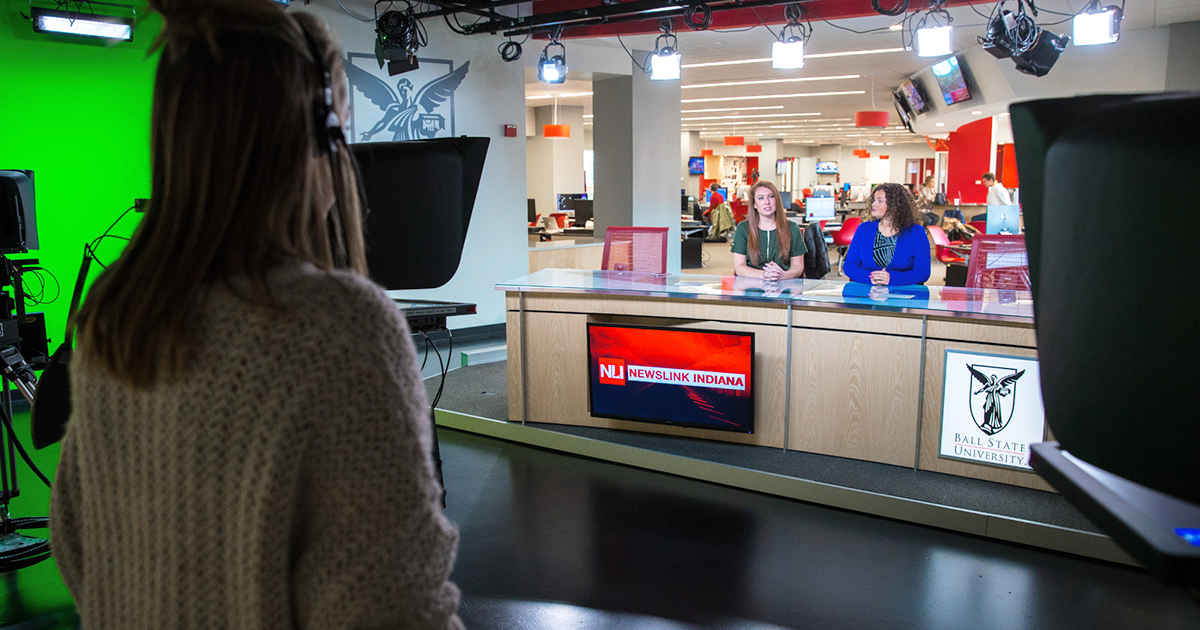 Students in TV Studio