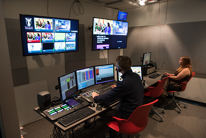 Students working in studio