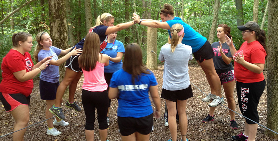 A group of students posing for a group photo.