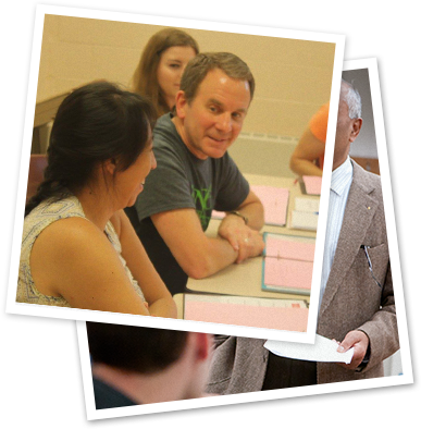 Polaroid of a theatre production on stage