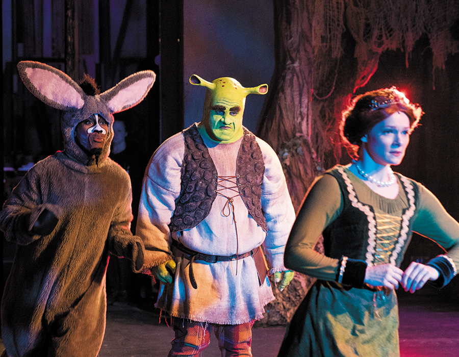 actors performing "Shrek: The Musical"