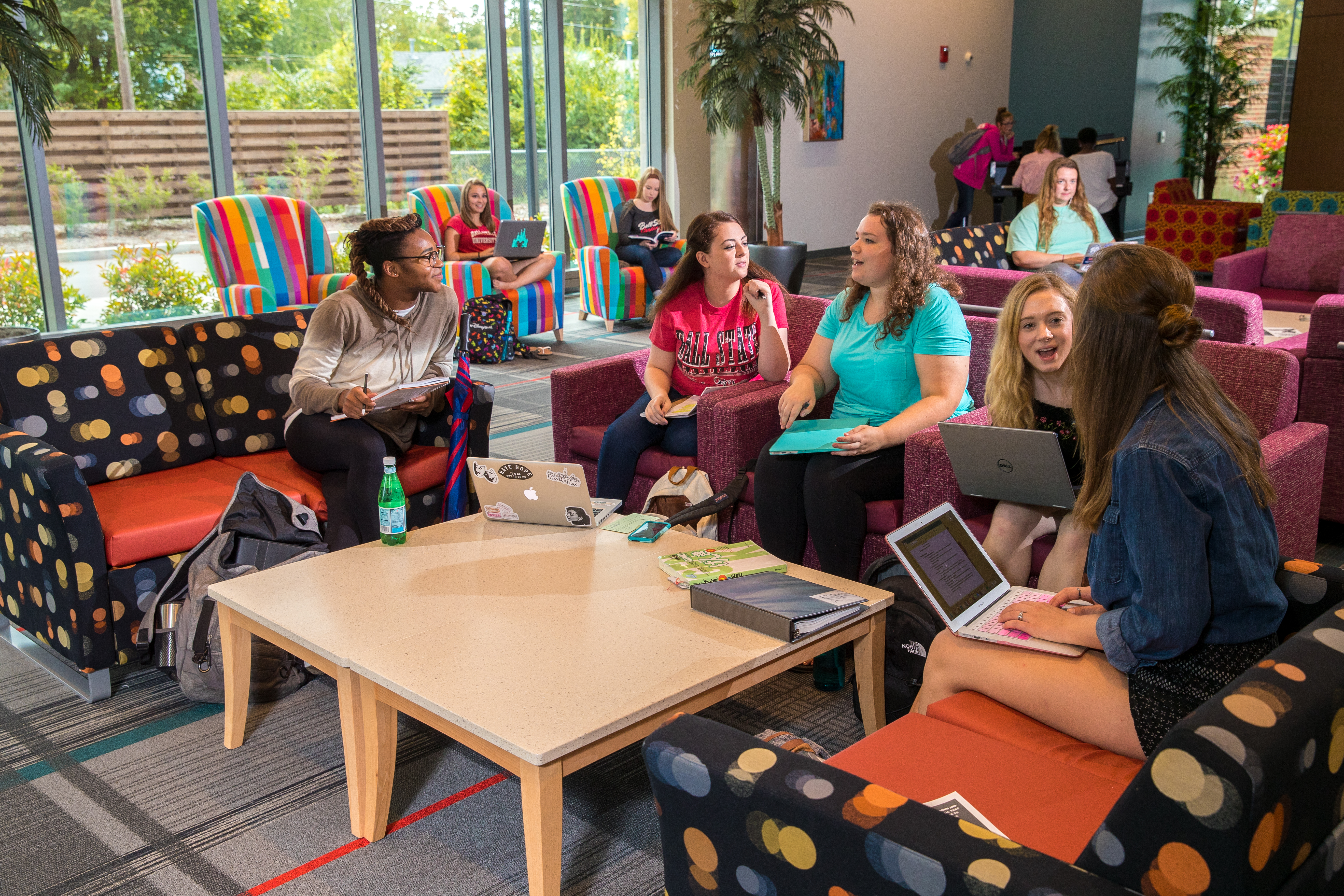 students in learning living community space