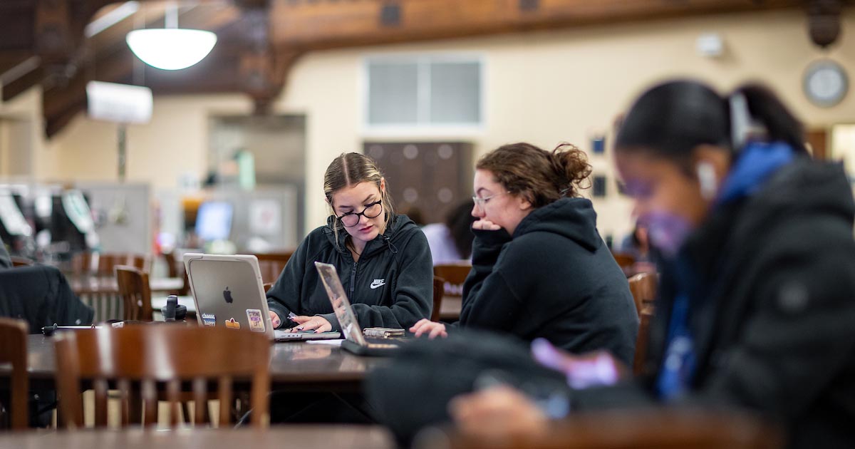 students at the learning center