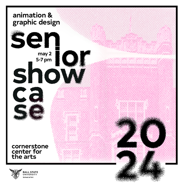 senior animation and graphic design showcase poster