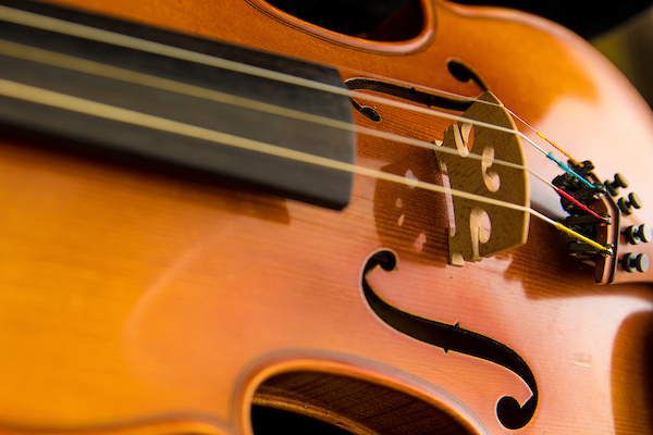 Closeup of a violin