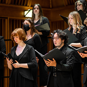 ball state choirs perform in Sursa Hall