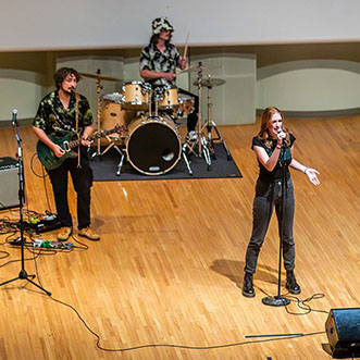 Pop Performance Lab onstage in Pruis Hall