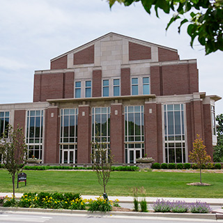The outside of Sursa Performance Hall